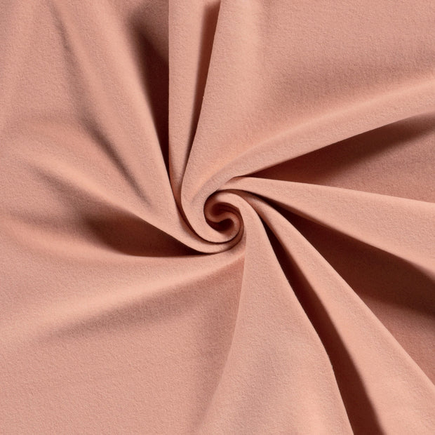 Cotton Fleece fabric Coral brushed 