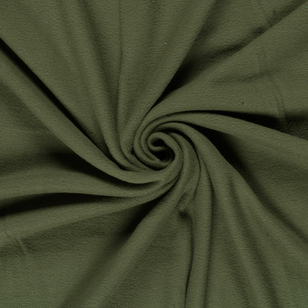 Microfleece fabrik Khaki-Grün gebürstet 