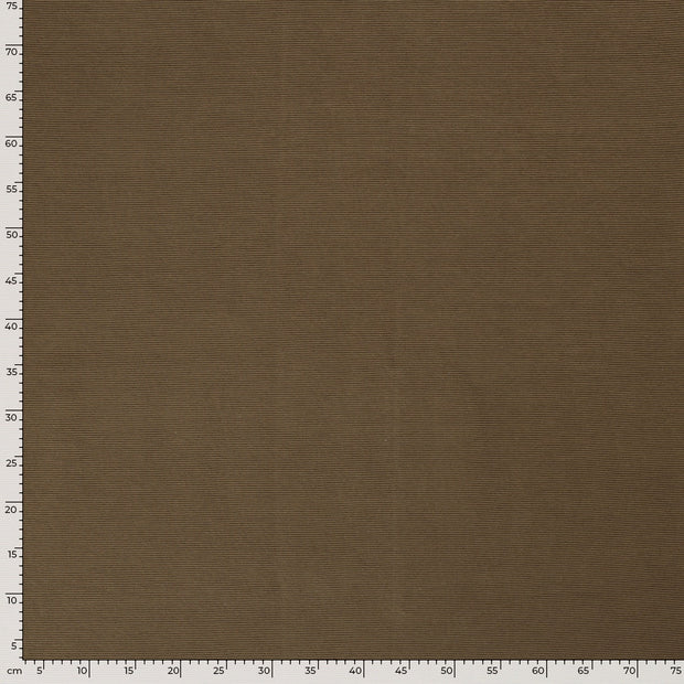Ottoman jersey fabric Unicolour Brown Taupe