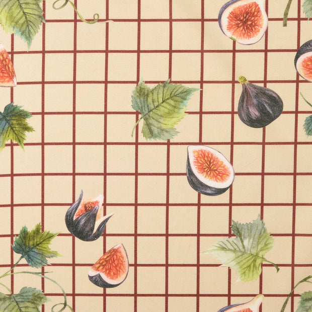 Cretonne tissu fruits Bordeaux