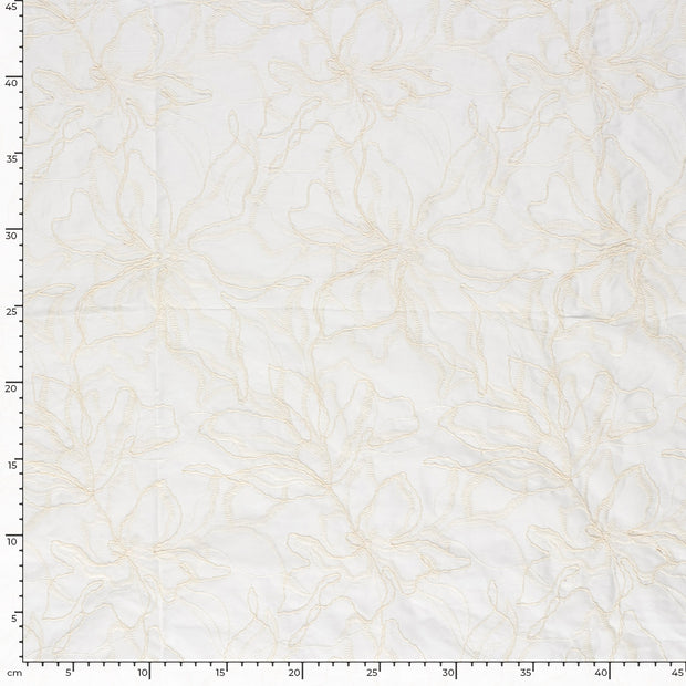  tissu fleurs Beige