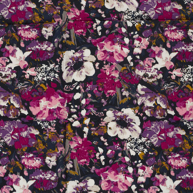 Viscose Nylon Crepe fabrik Magenta 