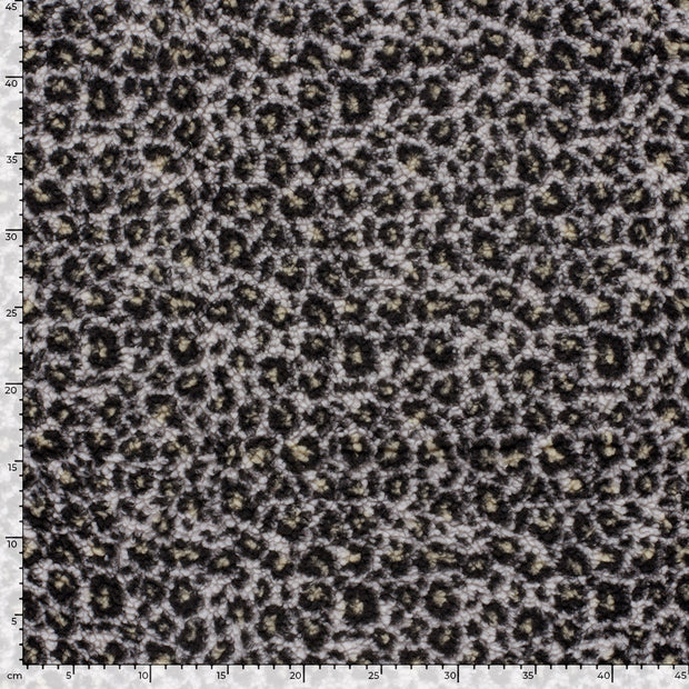 Sherpa Fleece fabrik Leoparden Beige