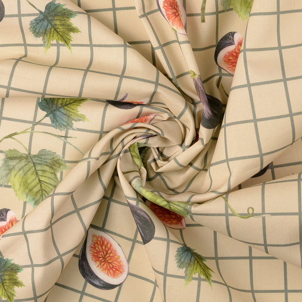 Cretonne tissu Gris 
