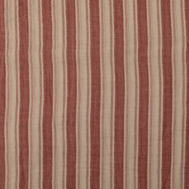 Double gaze tissu rayures Rouge