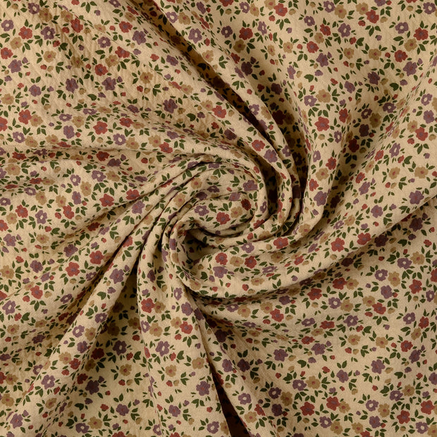 Popeline de Coton tissu Nude 