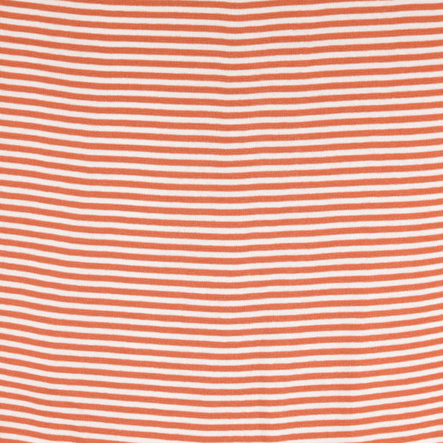 Bord Cote tissu rayures abricot