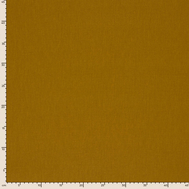 Aspect Lin tissu Unicolore Ocre