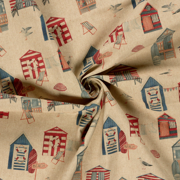 Aspect Lin tissu Beige imprimé numérique 