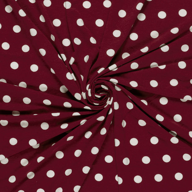 Viscose Vortex Jersey fabric Bordeaux printed 