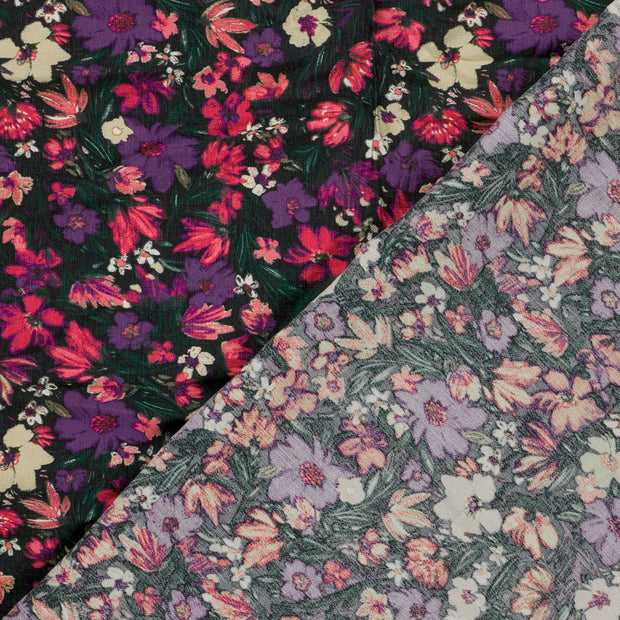 Viscose Nylon Ottoman fabrik Blumen bedruckt 