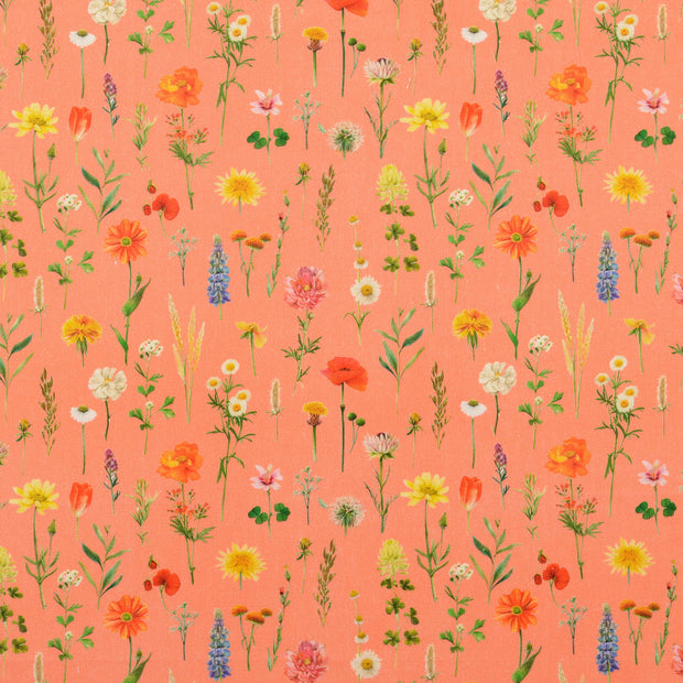Fahnentuch fabrik Blumen Coral