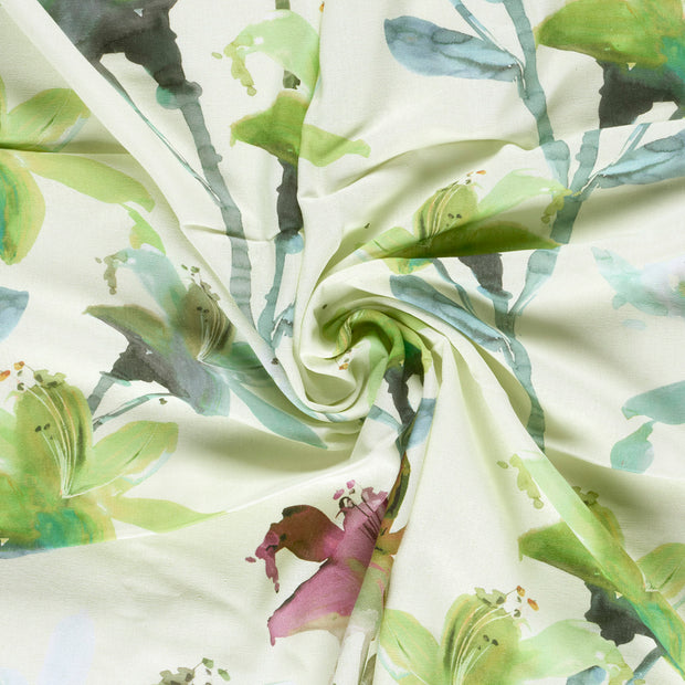  fabric Lime Green digital printed 