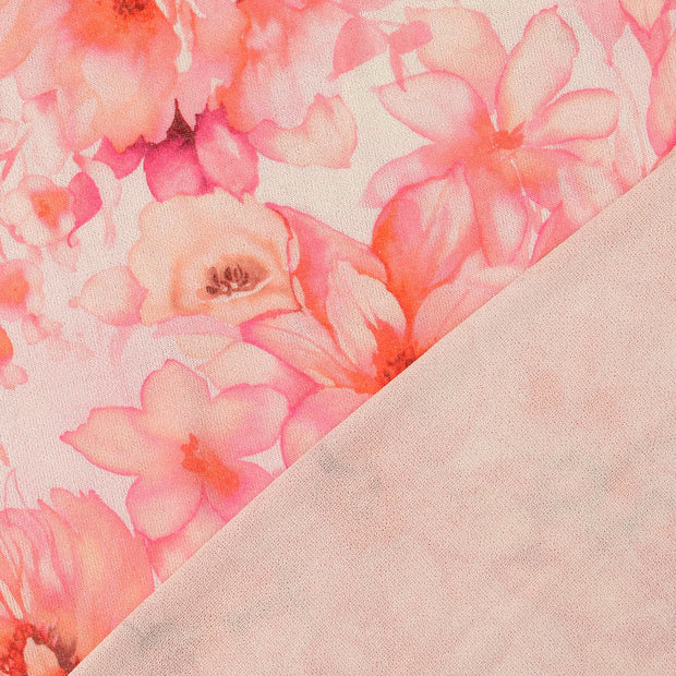 Heavy Knit fabric Light Pink digital printed 