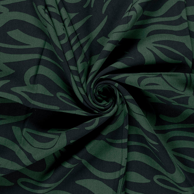 Viscose Twill fabrik Petrol bedruckt 
