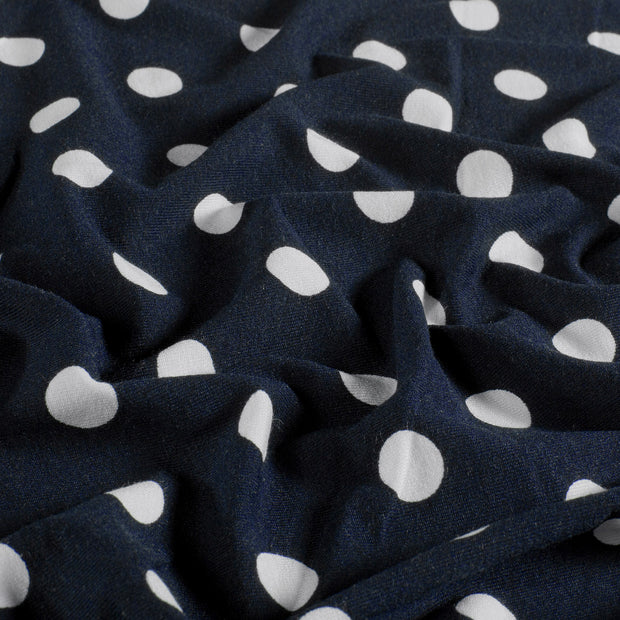Viscose Vortex Jersey fabric Dots Black