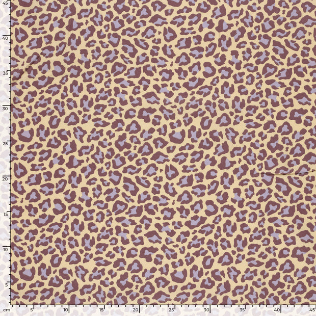 Popeline de Coton tissu Panther Blanc cassé