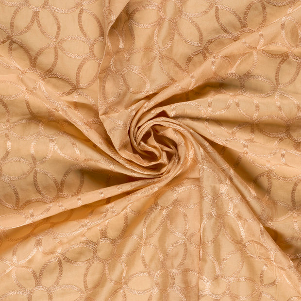  tissu Beige brodé 