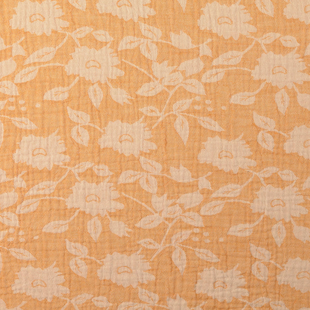 Muslin fabric Flowers Yellow