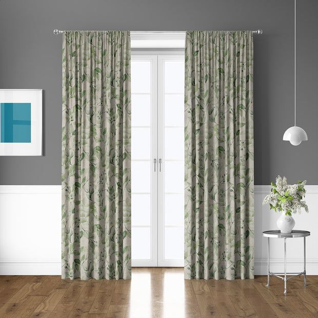 Aspect Lin tissu Vert Olive mat 