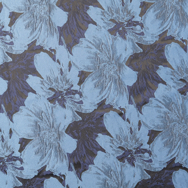 Jacquard fabrik Blumen Indigoblau