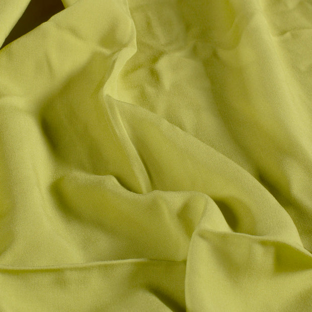 Popeline de Viscose tissu Unicolore Vert Citron