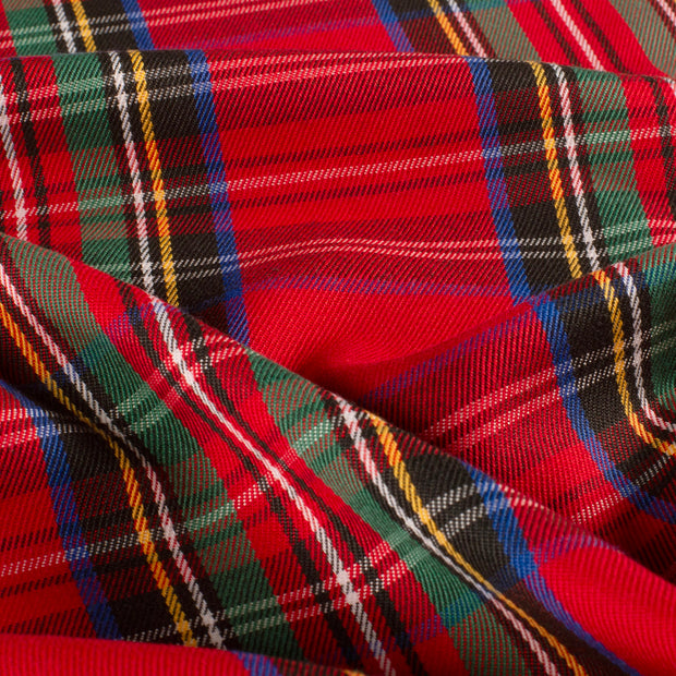Gabardine fabric Checks Red