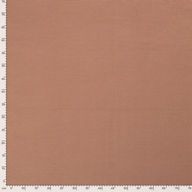 Ottoman jersey fabric Unicolour Coral