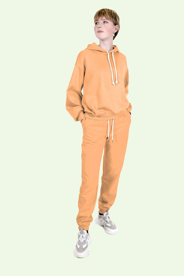 Jogging fabric Unicolour Peach