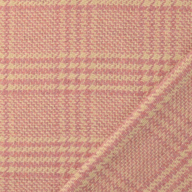 Wool Boucle fabric Old Pink yarn dyed 