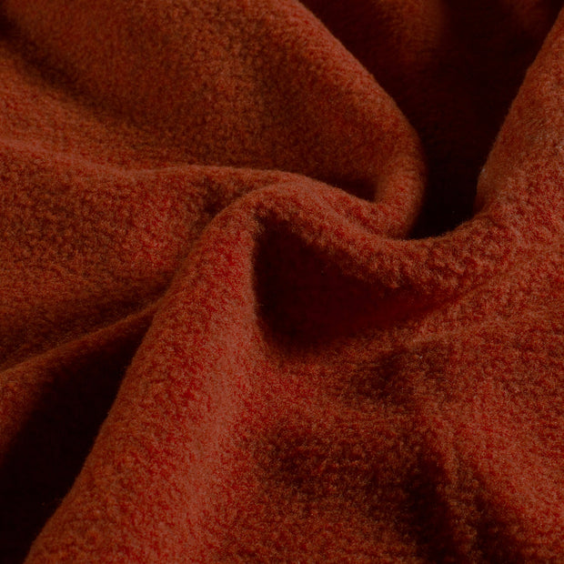 Fleece fabrik Melange Ziegel
