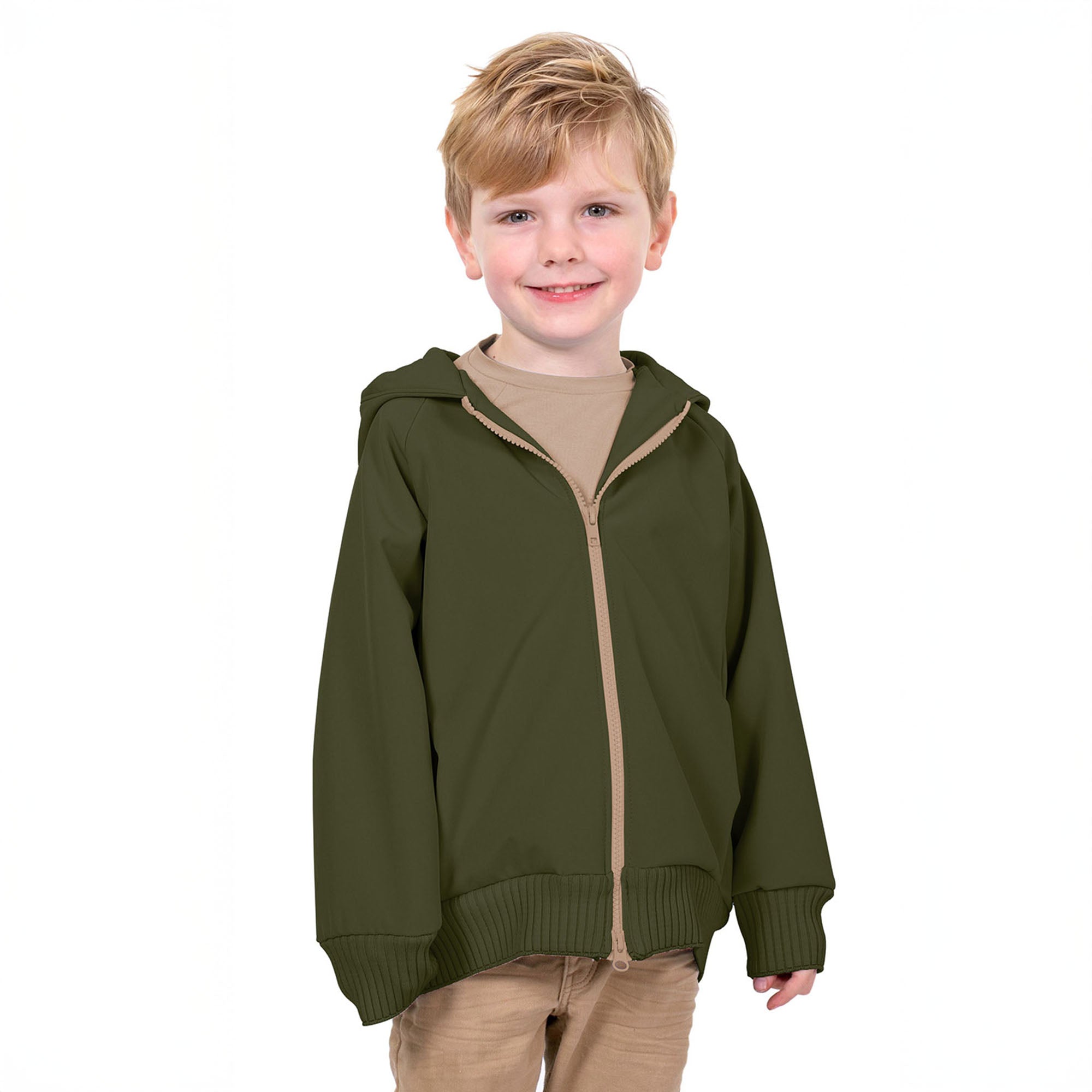 softshell fabric Unicolour Olive Green | Wholesale fabrics