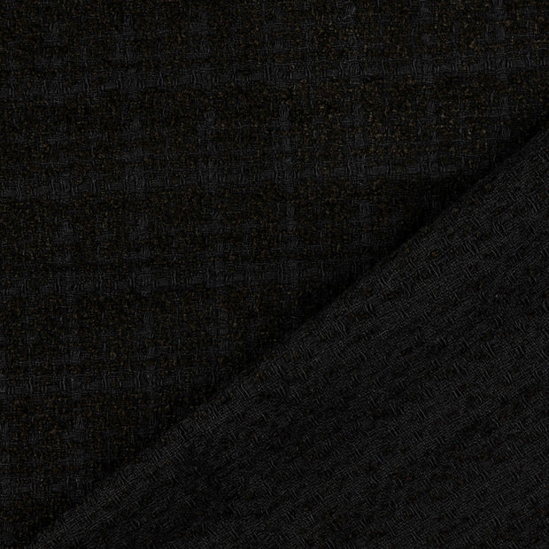  tissu noir fil teint 