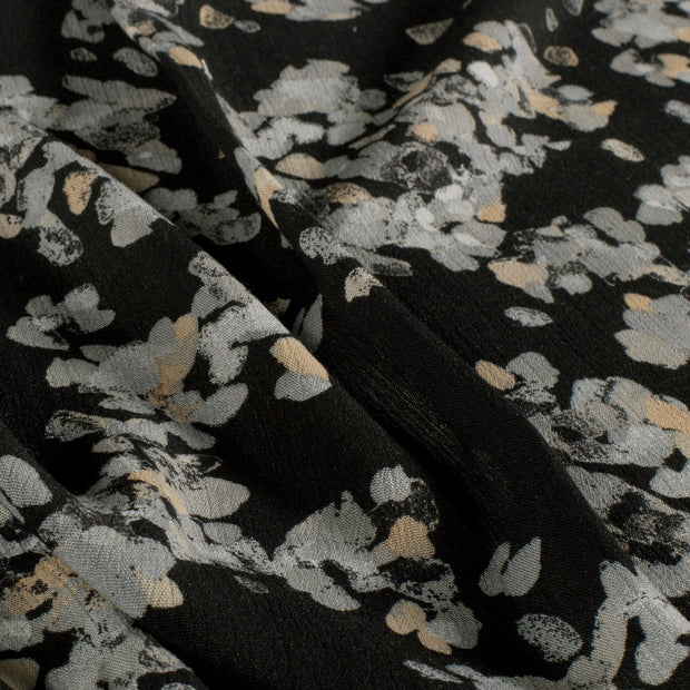 Borken Crepe fabric Abstract Black