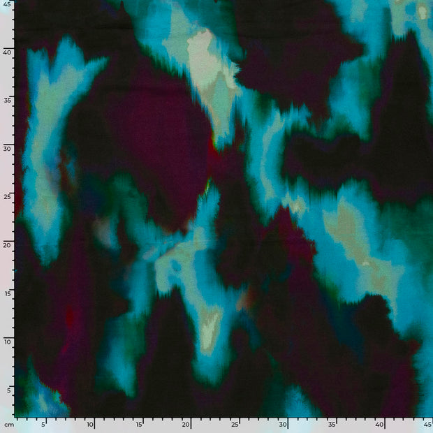 Viscose Vortex Jersey fabrik Abstrakt Dunkelgrün