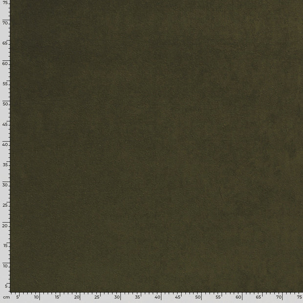 Stretch terry fabric Unicolour Khaki Green