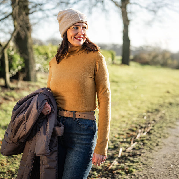 Baumwolle Jersey fabrik Ocker