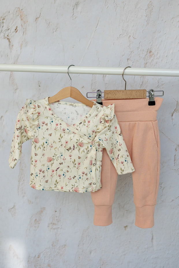 Rib Jersey fabric Unicolour Salmon