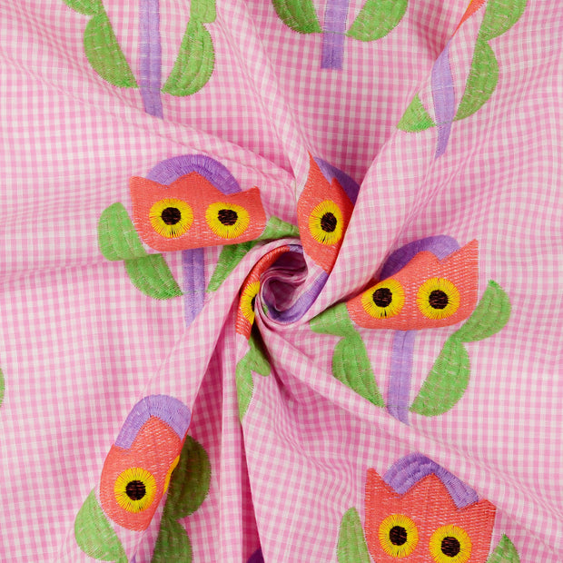 Popeline de Coton tissu Rose 
