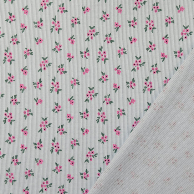 Rib Jersey tissu Bleu bébé 