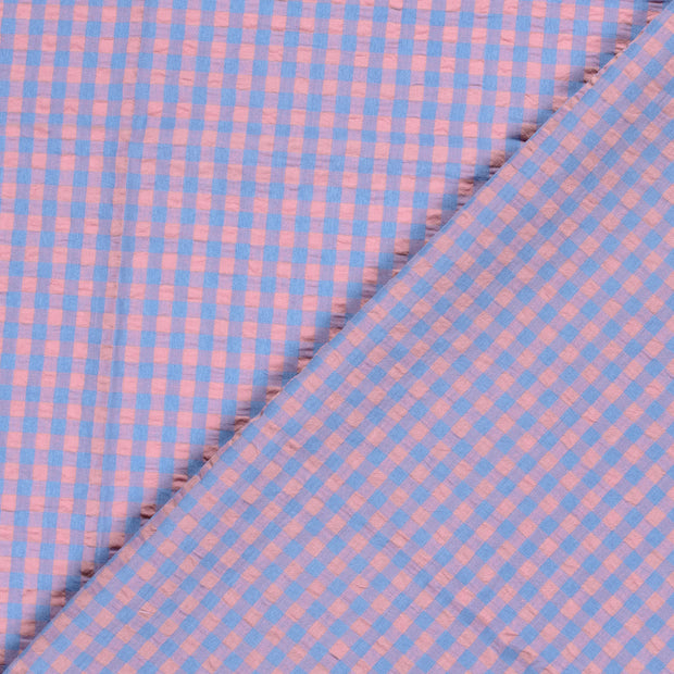 Cotton Poplin fabric Unicolour Seersucker 