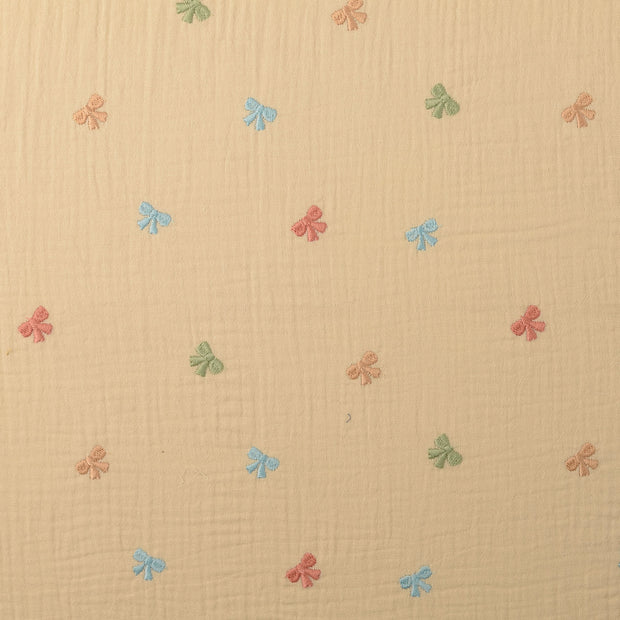 Muslin fabric Abstract Beige