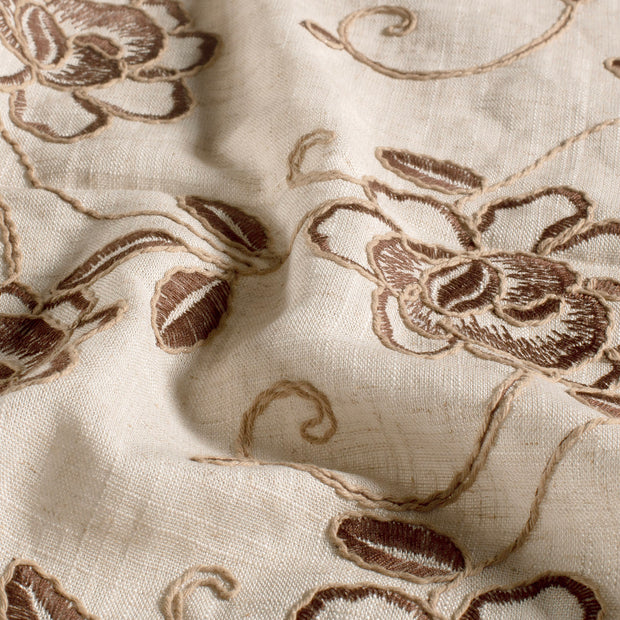  tissu fleurs Marron Foncé