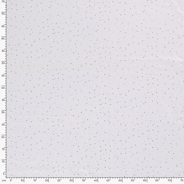 Muslin fabric Dots Optical White