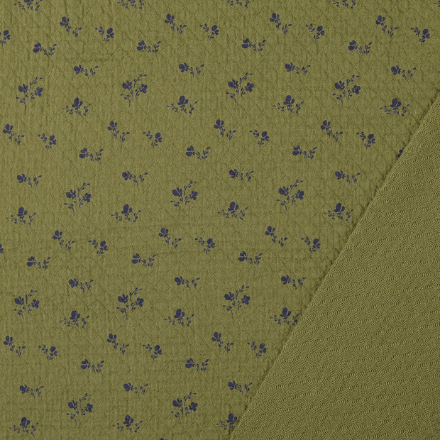  tissu Vert Olive imprimé 