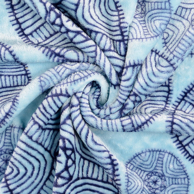 fleece fabric mint printed 