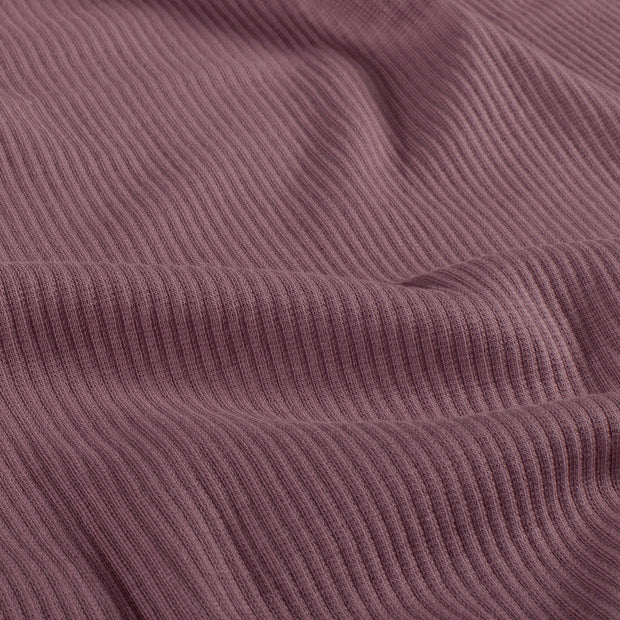 Rib Jersey fabric Unicolour Mauve