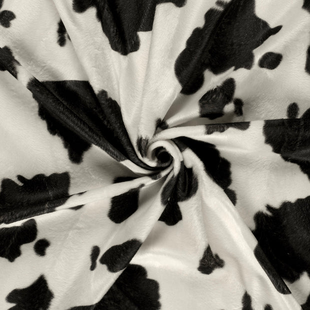 Velours tissu Blanc cassé imprimé 