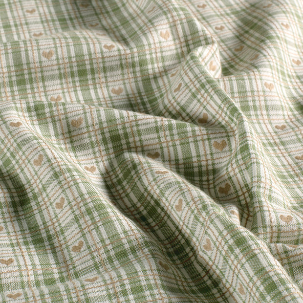  fabric Checks Green