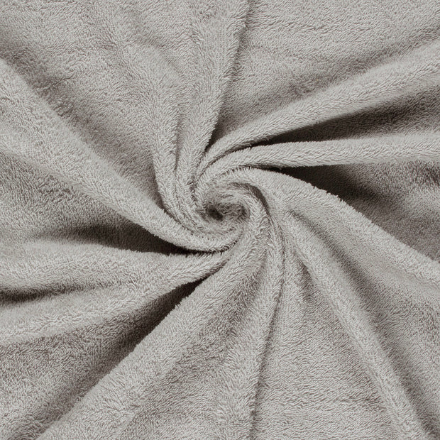 Terry Towelling fabric Light Grey 